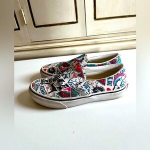 Vans Classic Slip-On With Van Mash Up Stickers Graphics Men’s size 4.5 women’s 6
